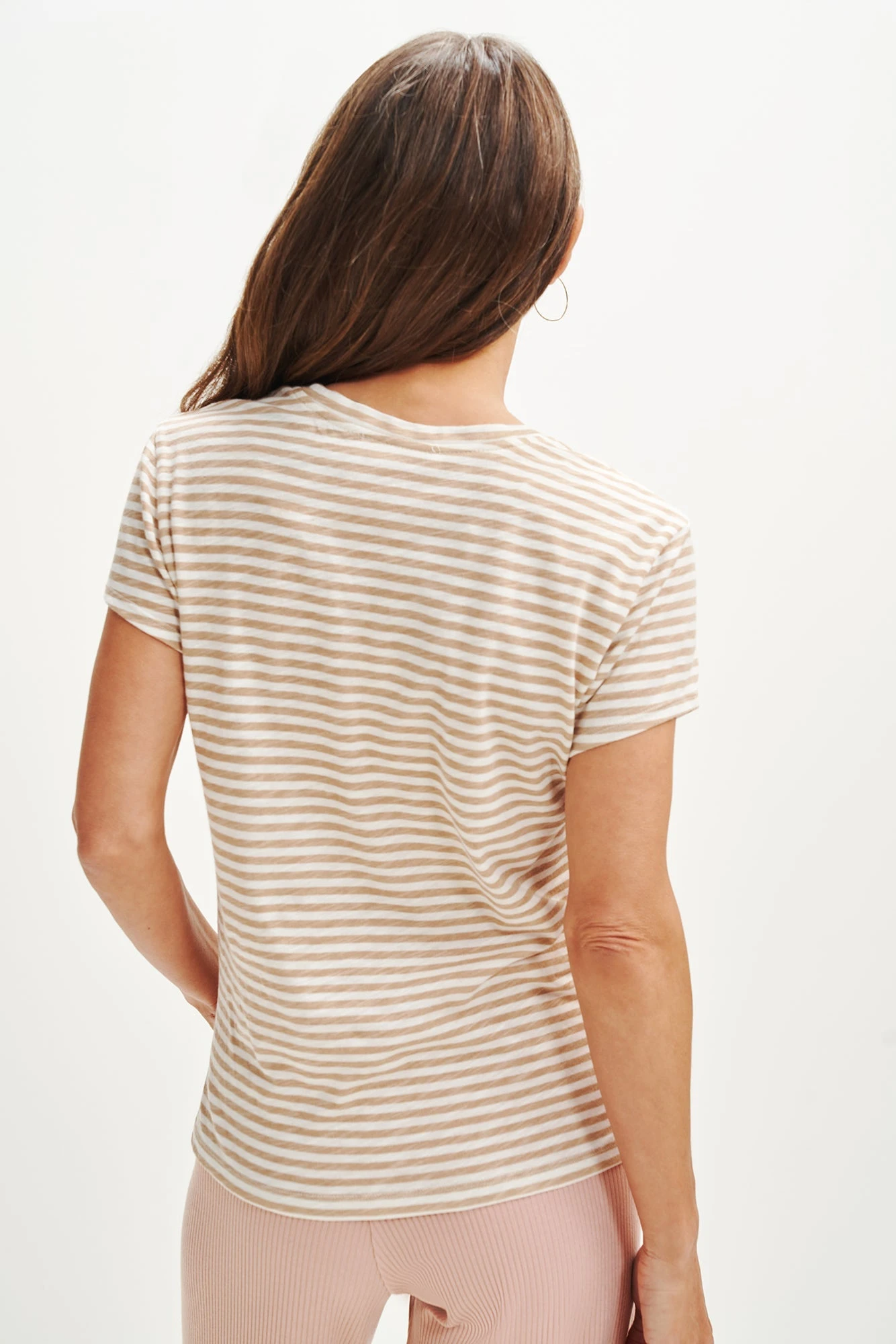 Leif Reverie Slub Tee - Soleil Stripe Tan - Image 3