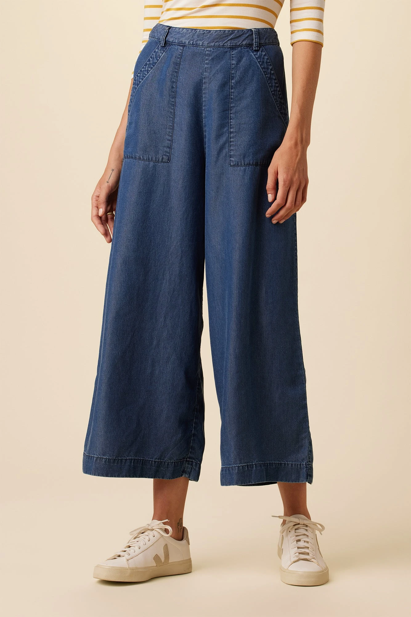 Gracie Eco Chambray Pant - Indigo - Image 3