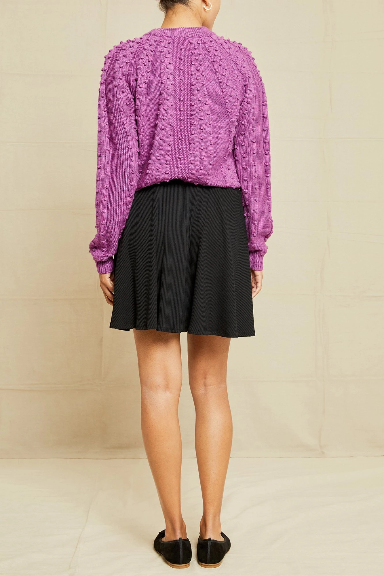 Evelyn Paris Rib Skirt - Black - Image 3