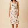 Varden Washable Silk Dress - Botanic Floral Ivory