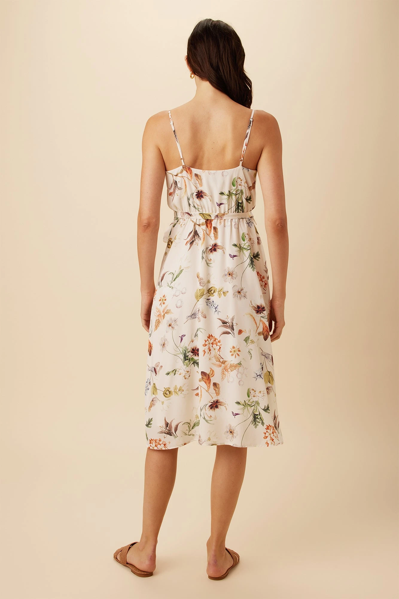Varden Washable Silk Dress - Botanic Floral Ivory - Image 3