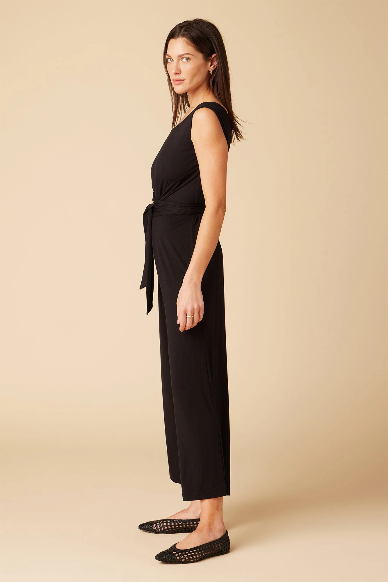 Gardenia Dream Knit Jumpsuit - Black - Image 2
