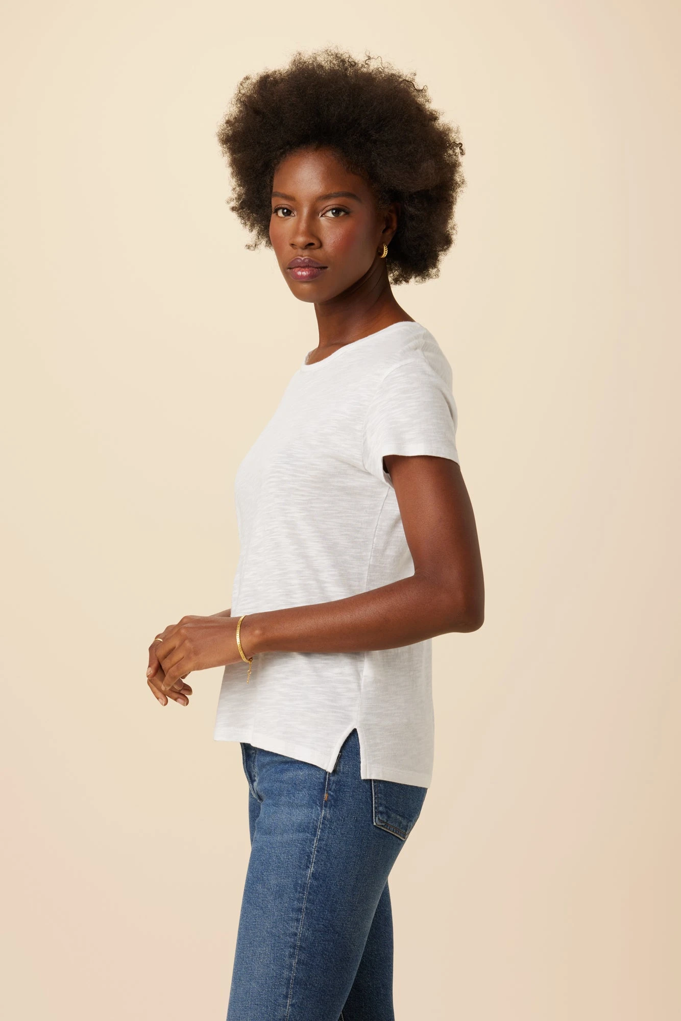 Leif Reverie Slub Tee - White - Image 2