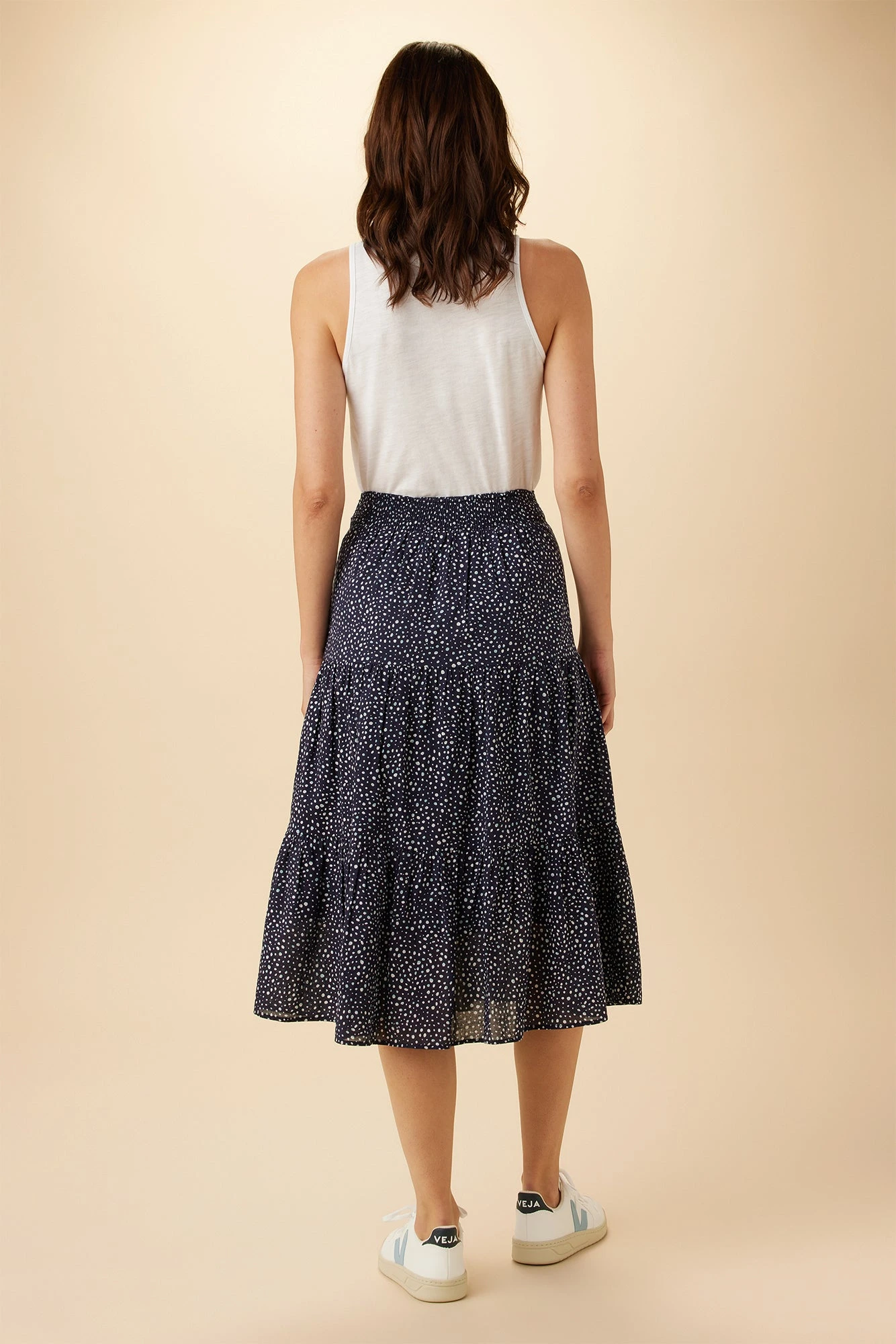 Silas Organic Cotton Midi Skirt - Trieste Dot - Image 3