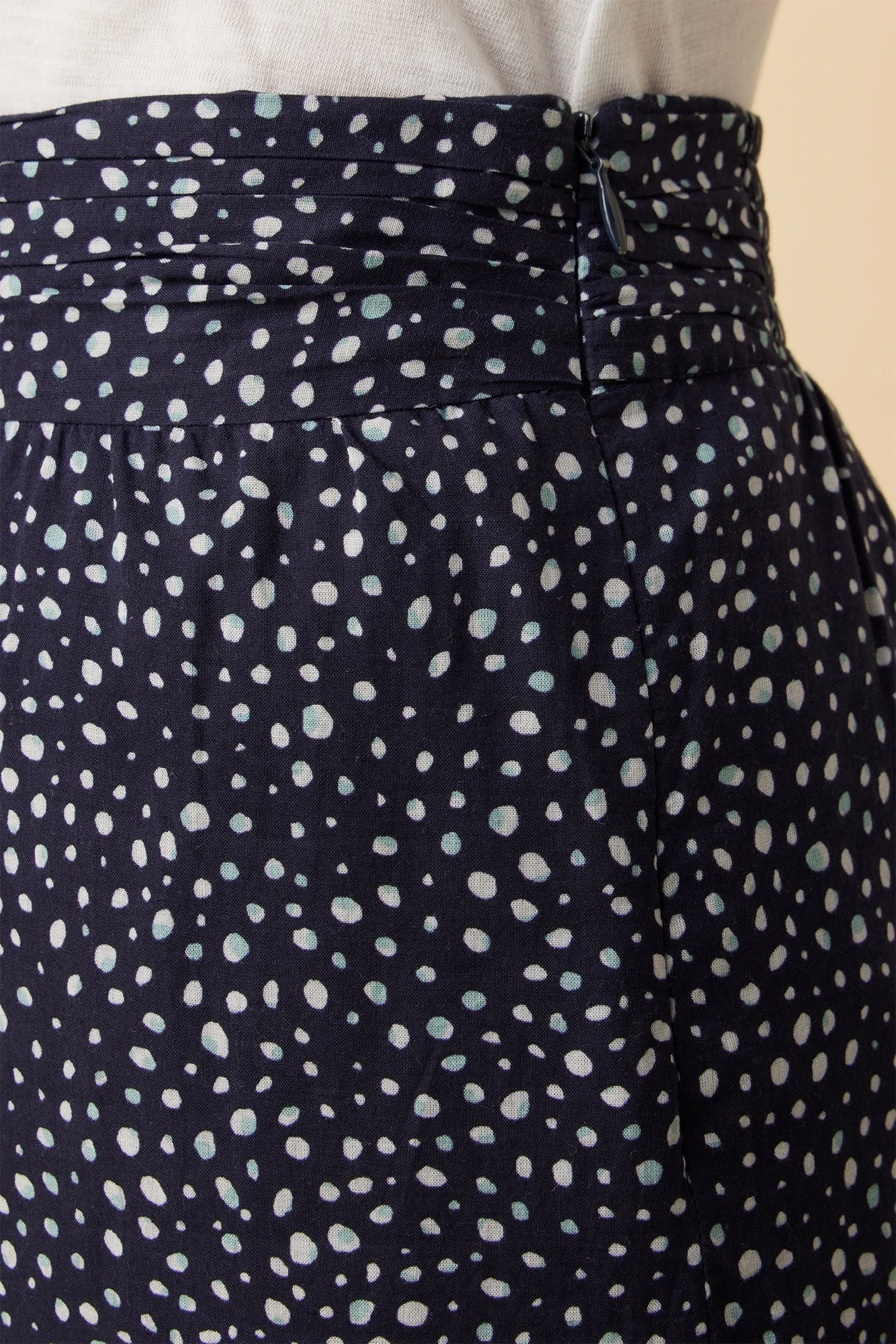 Silas Organic Cotton Midi Skirt - Trieste Dot - Image 5