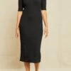 Amara Paris Rib Dress - Black