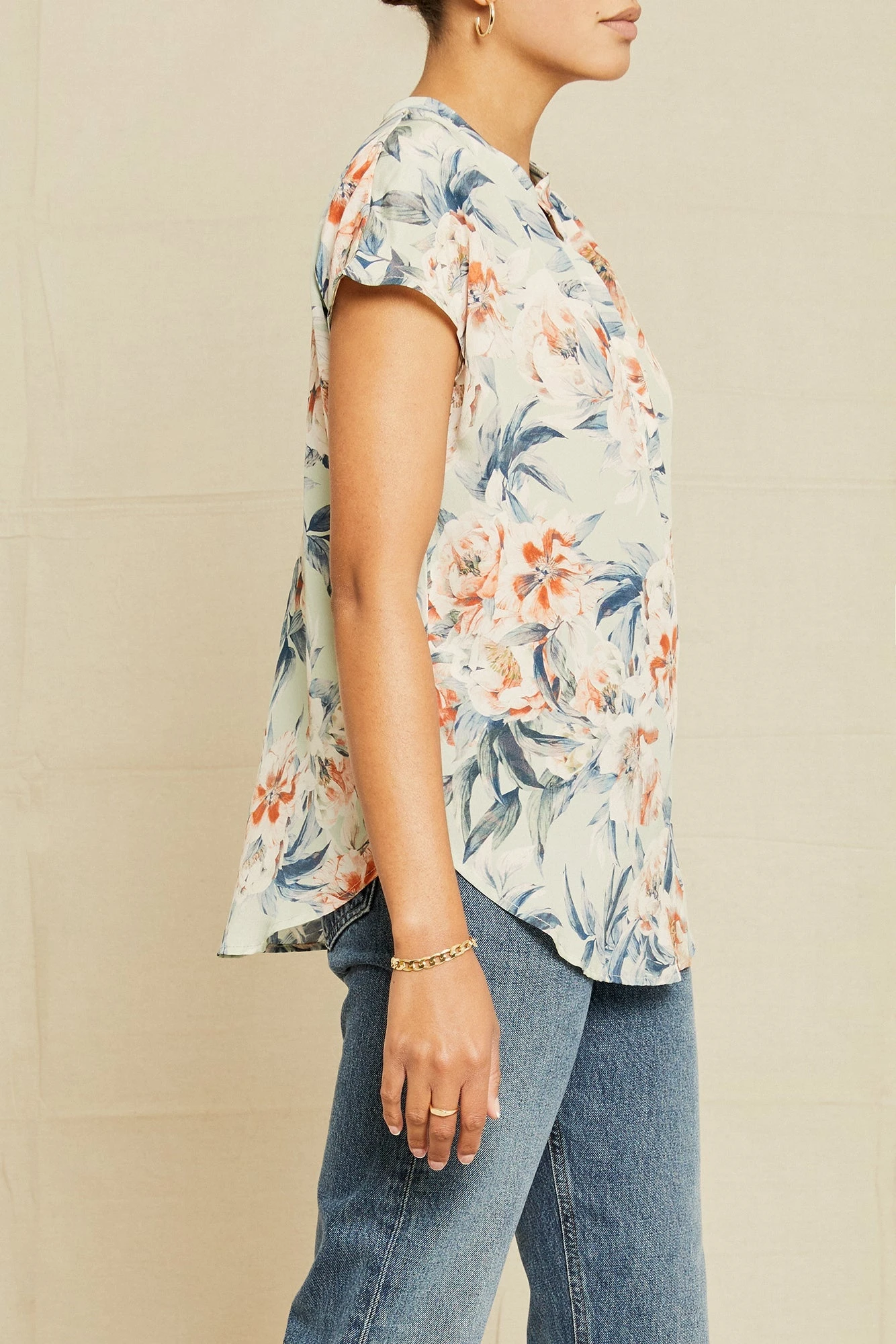 Renata Washable Silk Blouse - Paulette Floral - Image 2