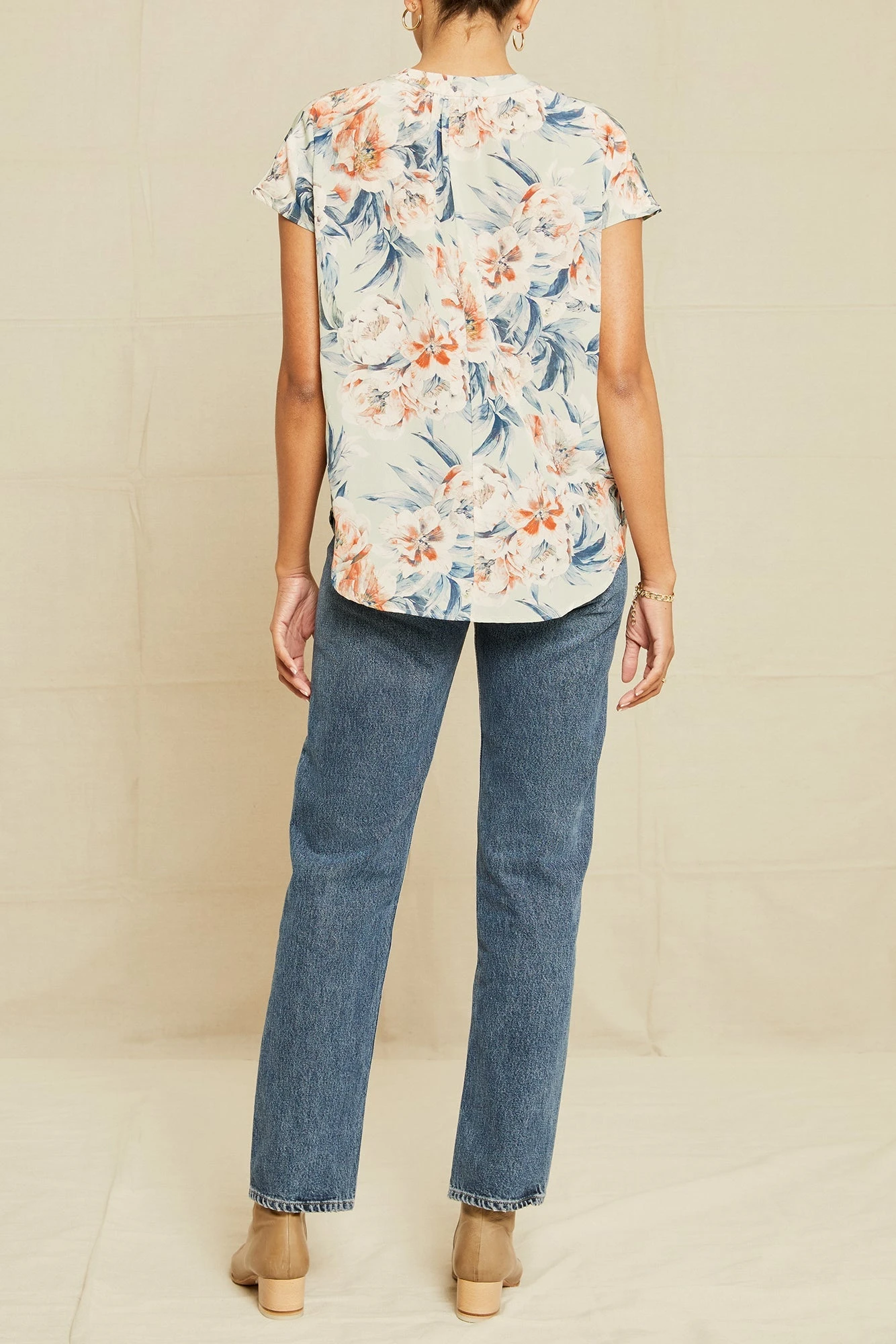 Renata Washable Silk Blouse - Paulette Floral - Image 3
