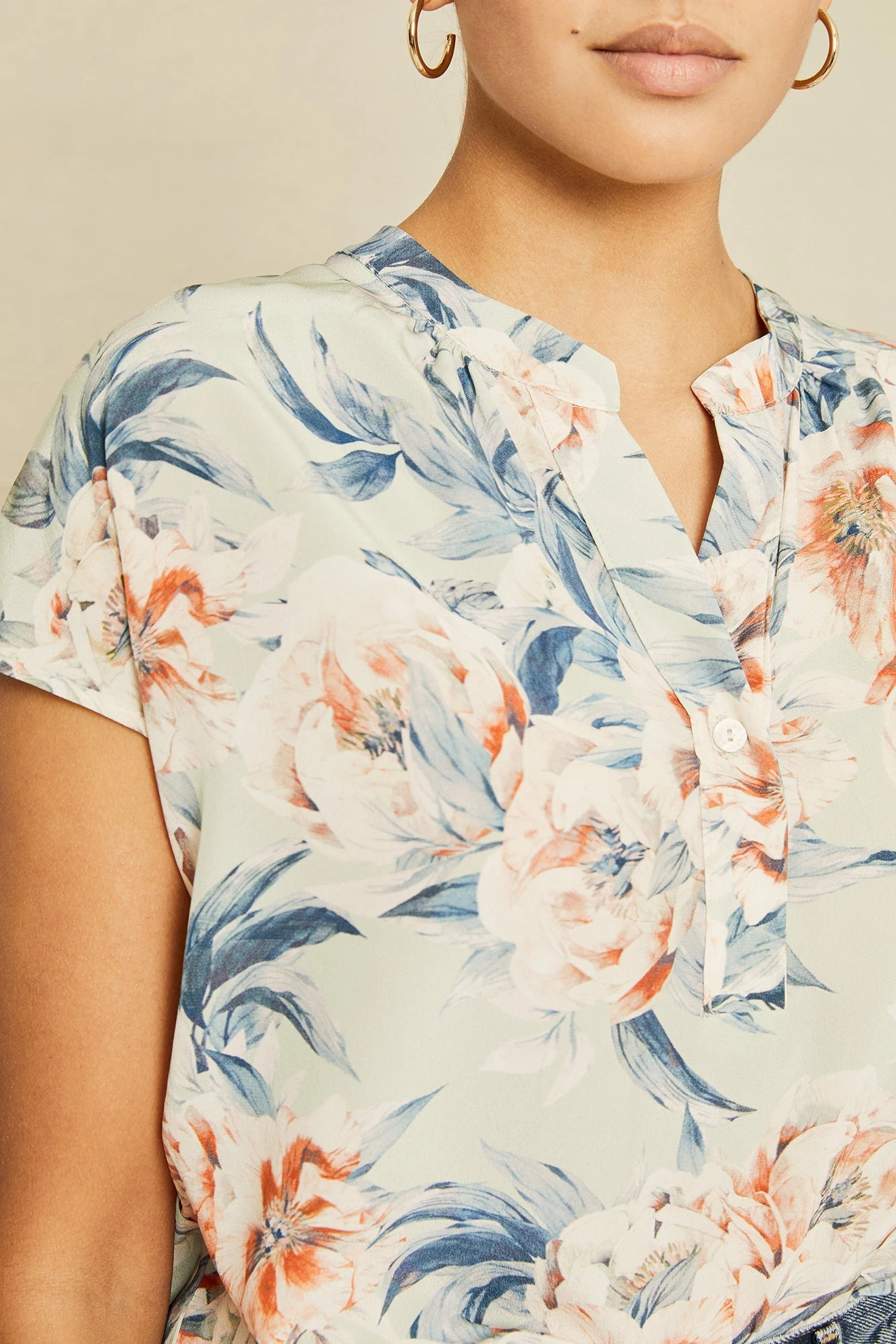 Renata Washable Silk Blouse - Paulette Floral - Image 4