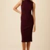 Lux Paris Rib Midi Dress - Plum