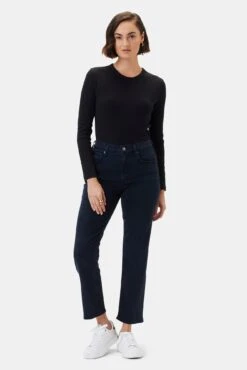 AGOLDE Kye Mid Rise Straight Crop - Pepper