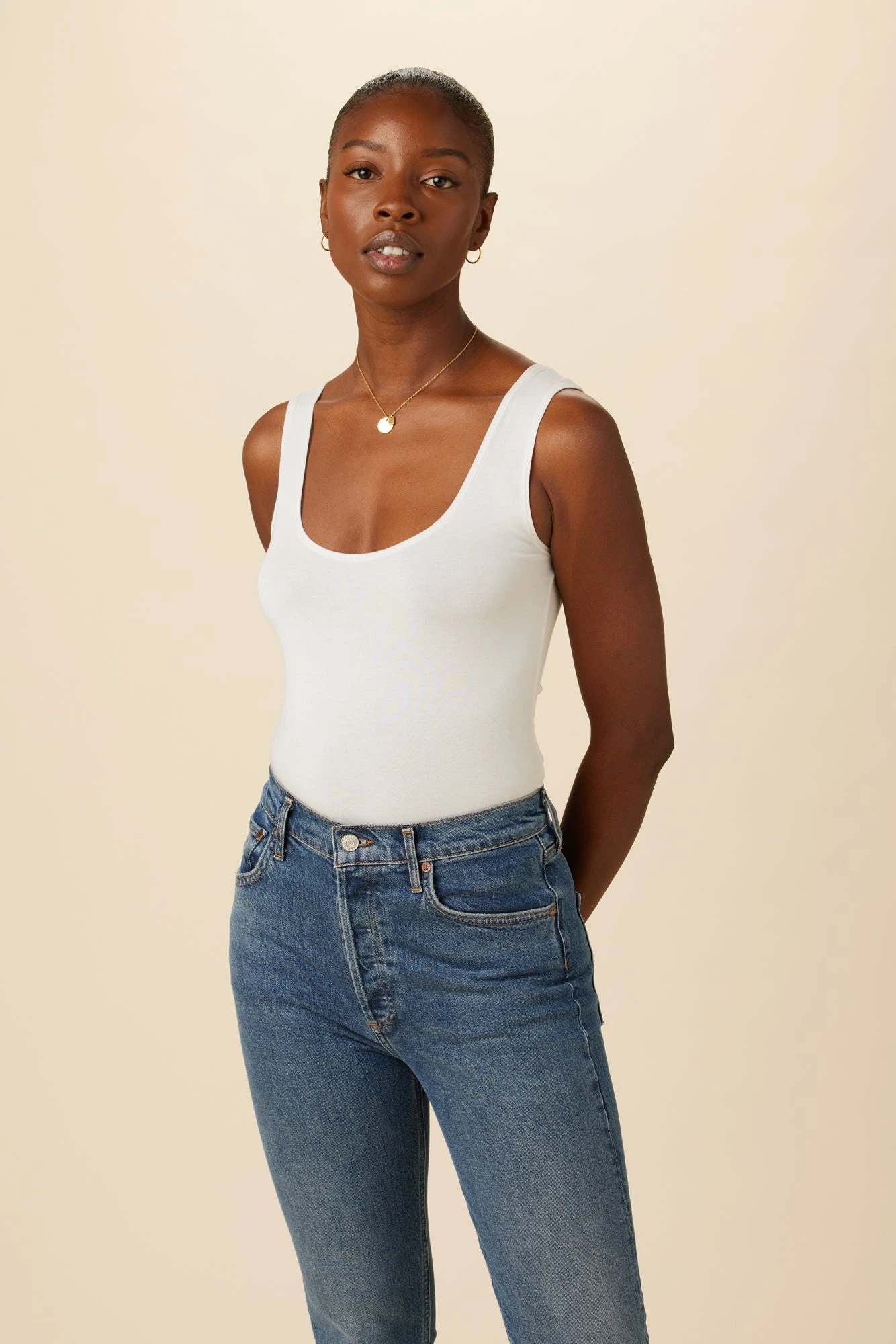 Iris Dream Knit Tank - White