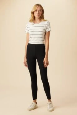 Magda Paris Rib Leggings - Black