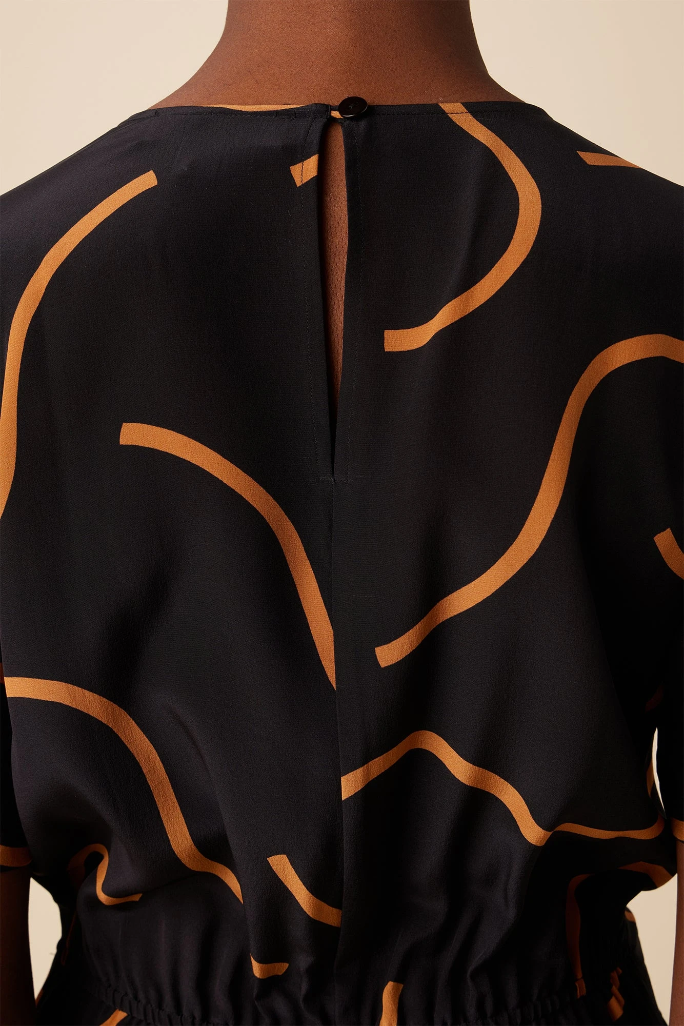 Fantasia Washable Silk Jumpsuit - Waves Caramel - Image 5