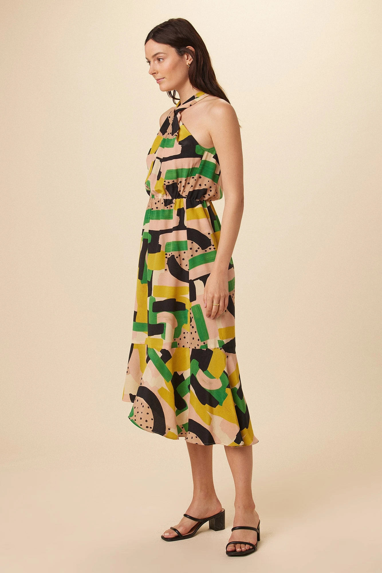 Stefania Washable Silk Dress - Piazza Print - Image 2
