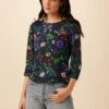 Martina Ecovero Blouse - Stella Floral Navy