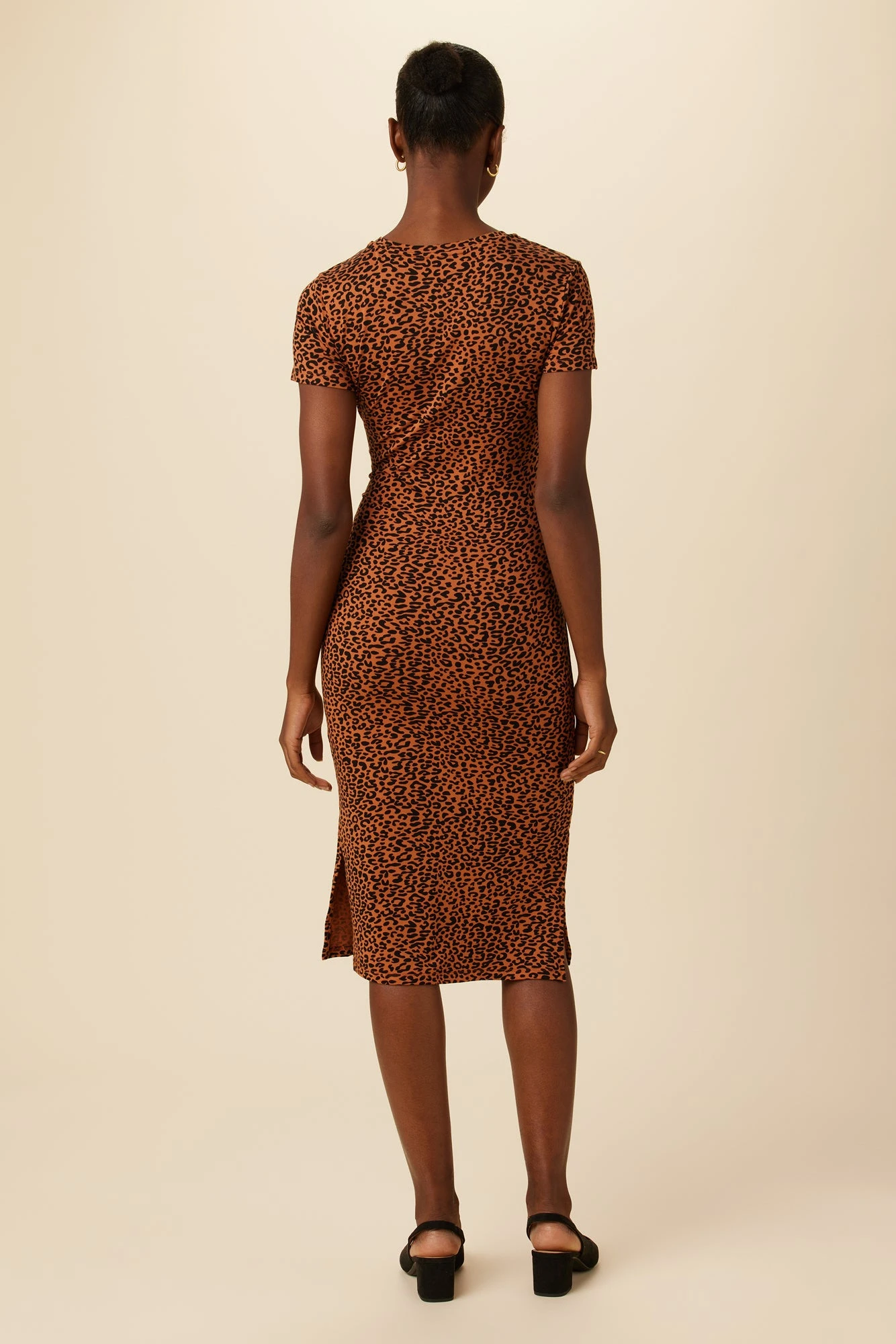 Colombe Reverie Knit Dress - Almond Leopard Print - Image 3