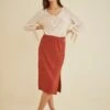 Vindy Paris Rib Skirt - Cinnamon