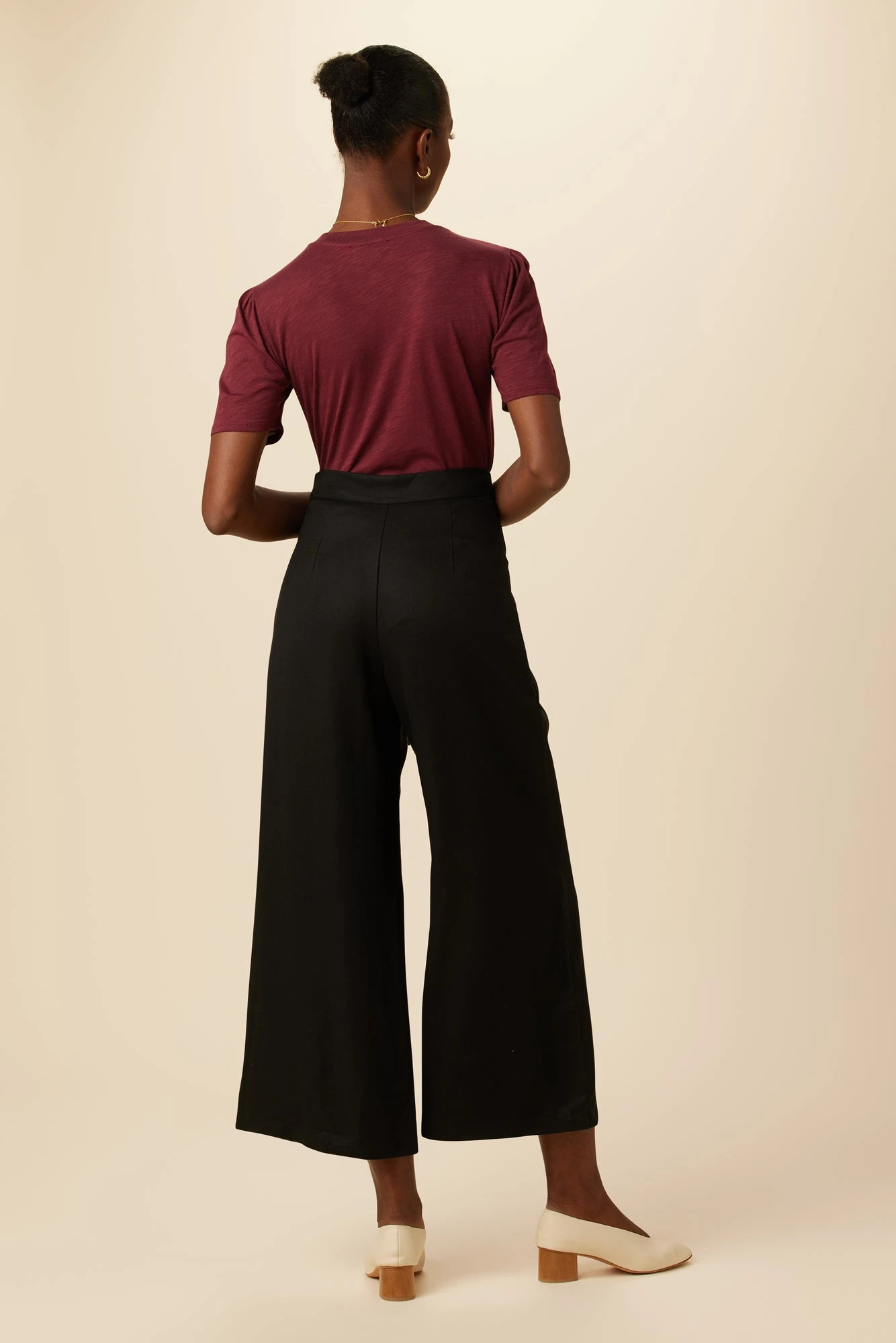 Eldora Tencel Wide Leg Pant - Black - Image 2