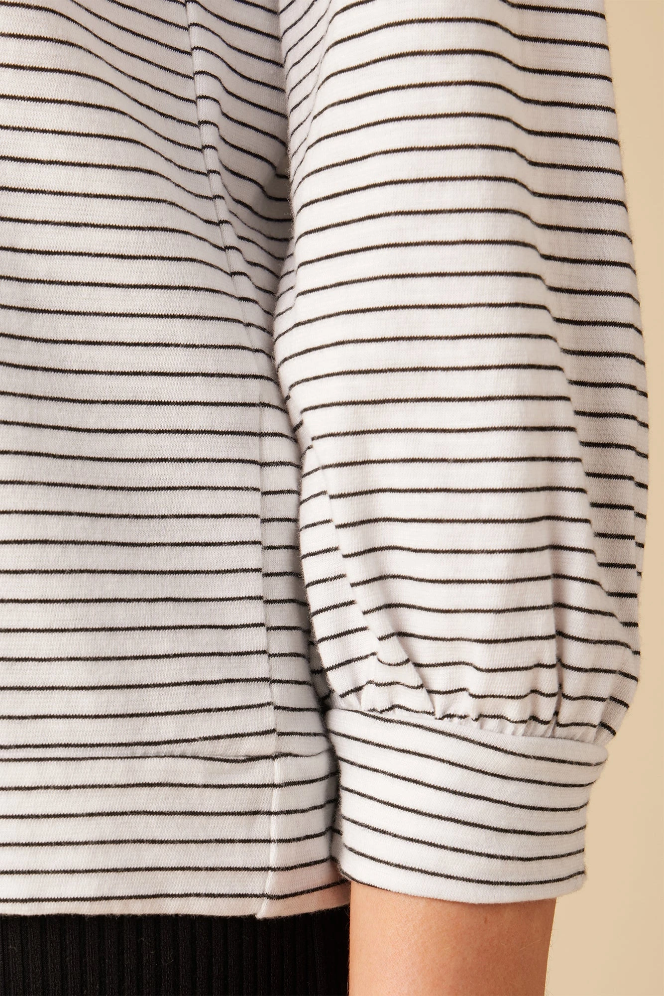 Issa Raglan Slub Tee - Gigi White Stripe - Image 4