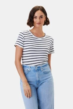 Berkeley Dream Knit Tee - Marine Stripe