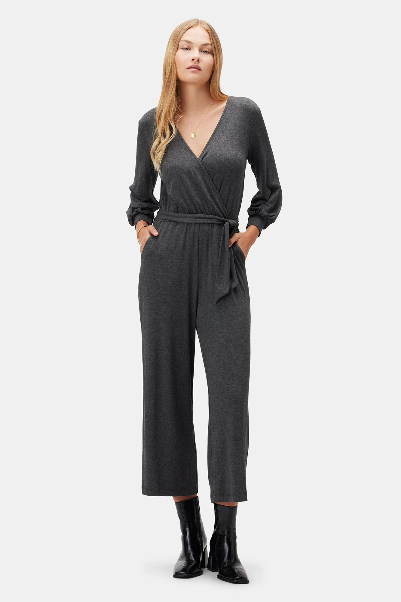 Everley Dream Knit Jumpsuit - Anthracite