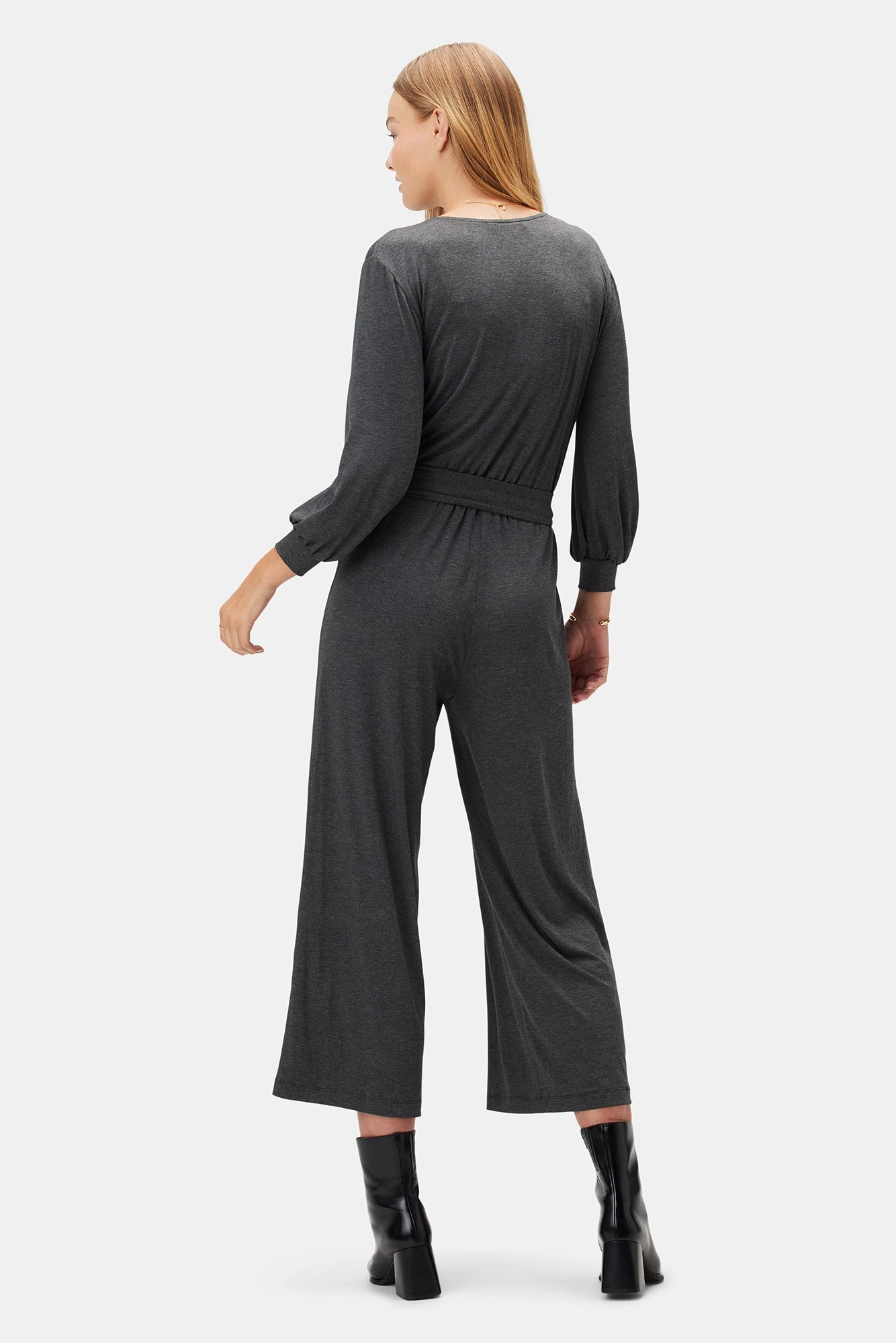 Everley Dream Knit Jumpsuit - Anthracite - Image 3