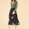 Blaze Washable Silk Skirt - Valley Floral