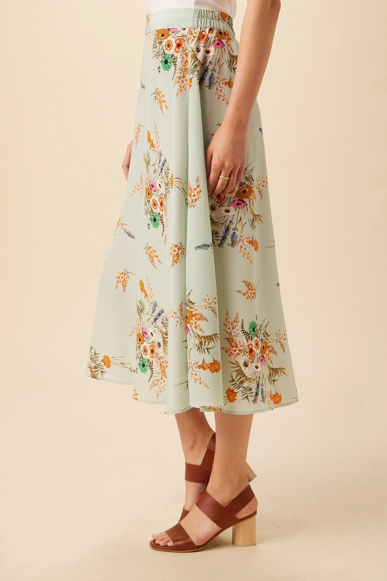 Blaze Washable Silk Skirt - Cannes Floral - Image 2