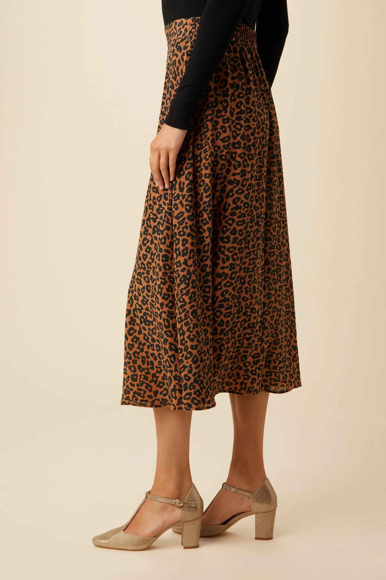 Blaze Washable Silk Skirt - Caramel Sauvage - Image 3