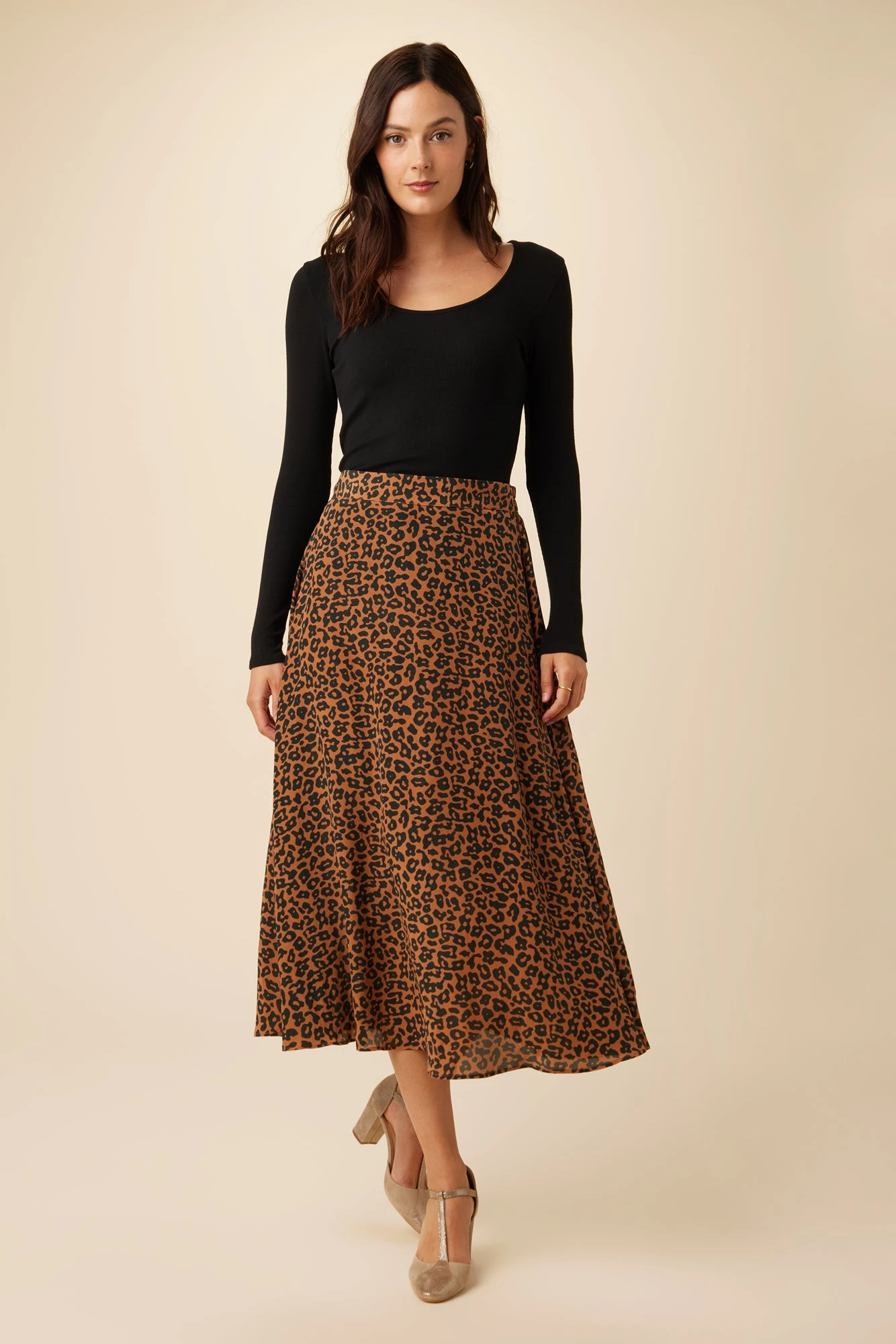 Blaze Washable Silk Skirt - Caramel Sauvage - Image 2