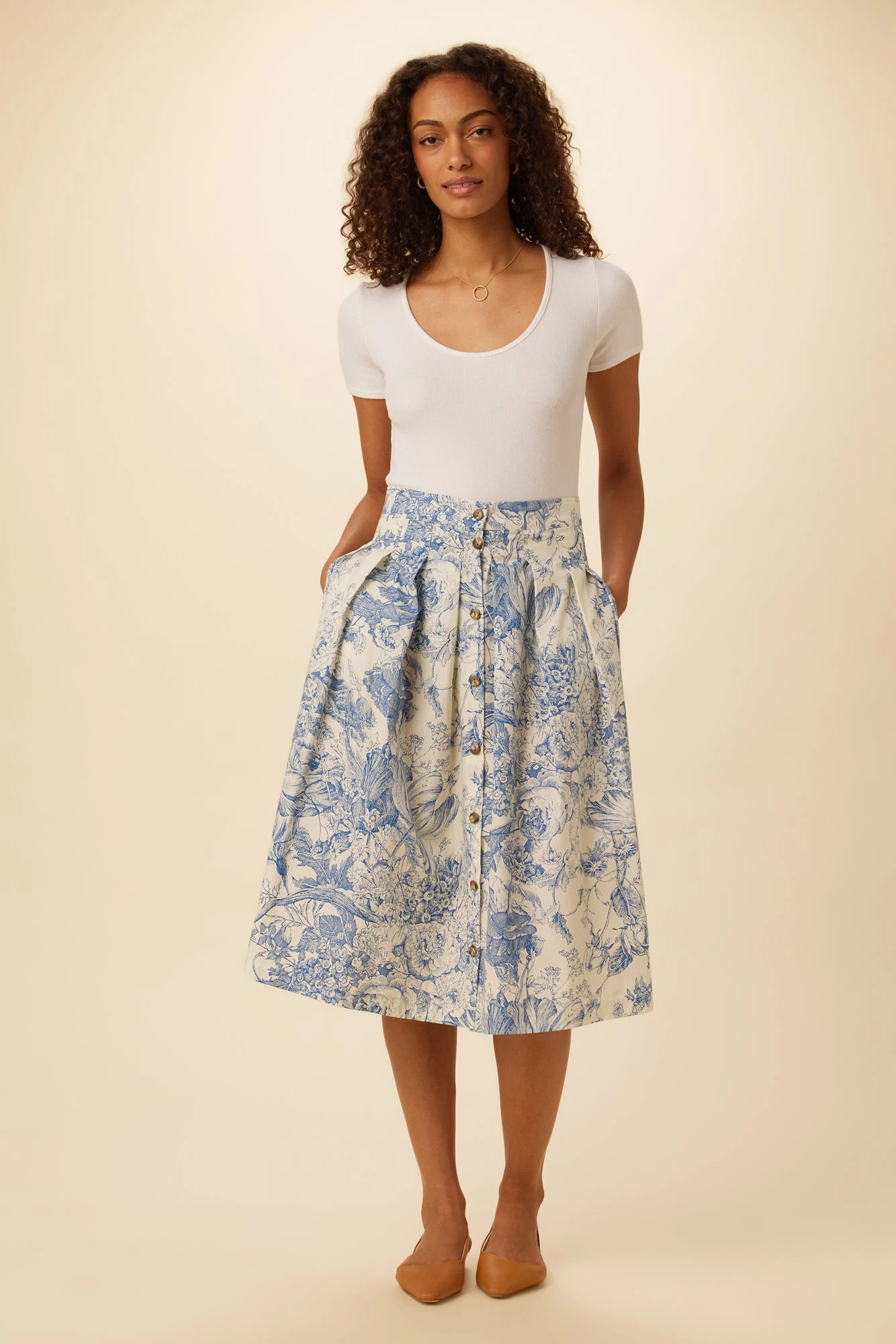 Mariah Organic Cotton Skirt - Cotswolds - Image 3