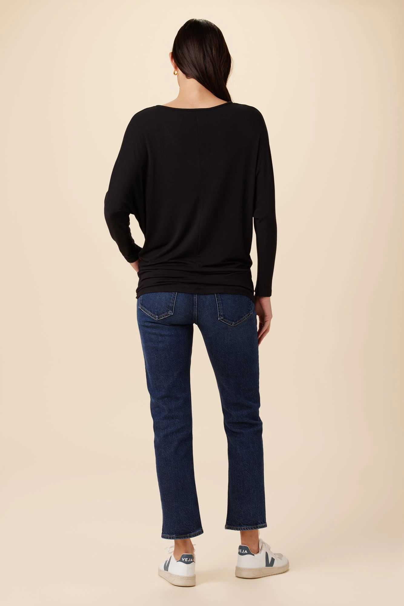 Mayr Long Sleeve Dream Knit Tee - Black - Image 3
