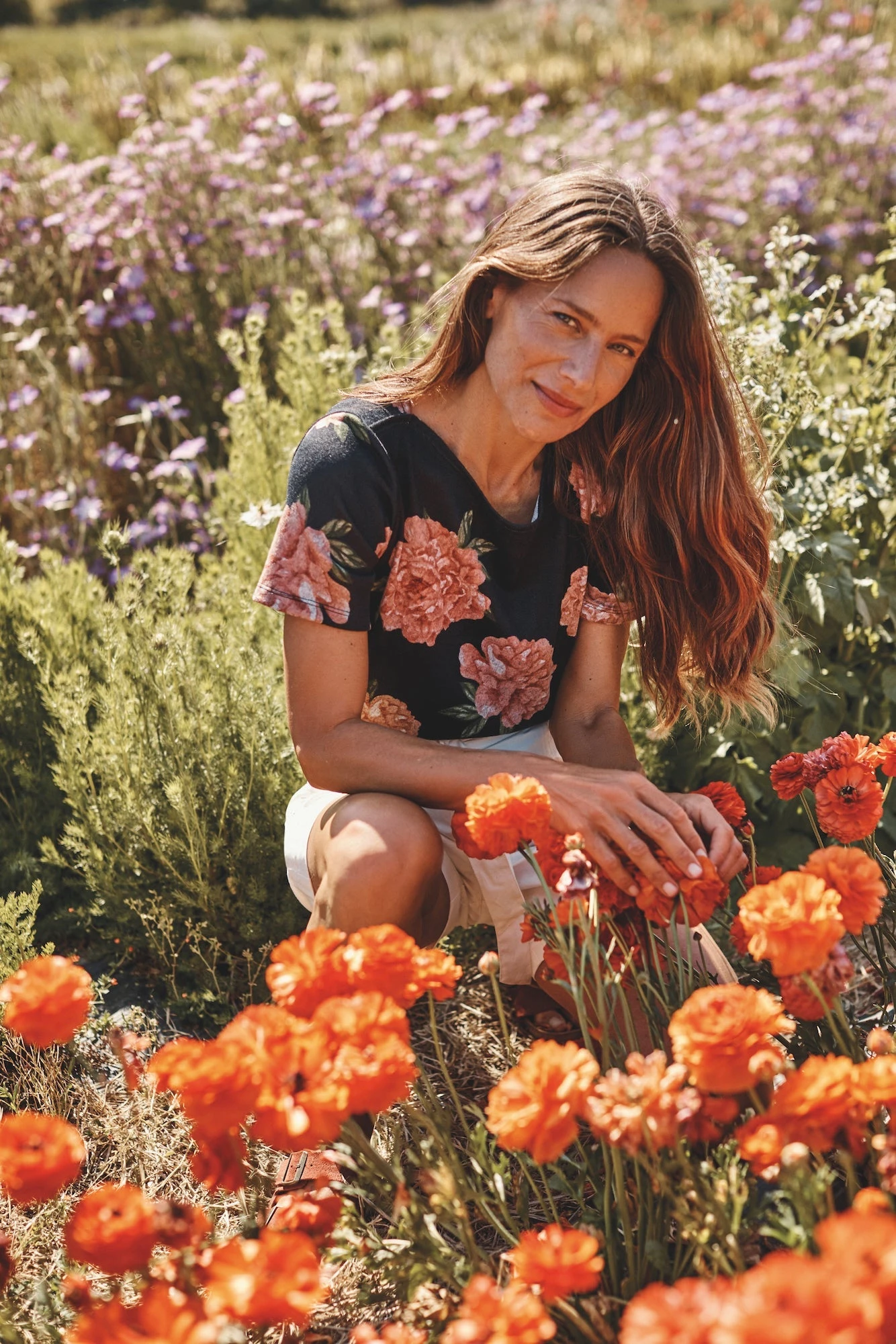 Cecelia Upcycled Tee - San Clemente Floral